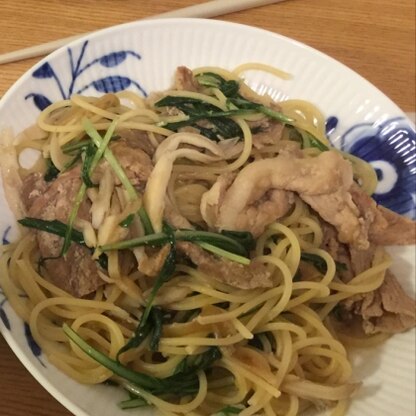 豚肉の和風パスタのレシピを探していたので助かりました！しめじがなくてまいたけにしましたが、美味しくできました☆またリピートします！